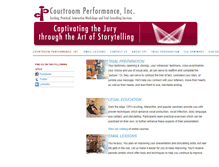 Tablet Screenshot of courtroomperformance.com